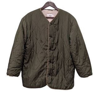 Tna Aritzia Quilted Sherpa-Lined Liner Jacket - Olive Green - XS